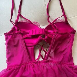 Pink baby doll lingerie VS